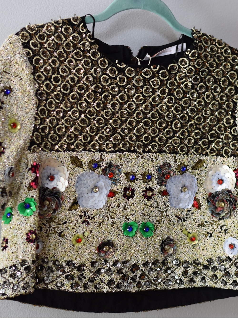 ZARA TRAFALUC SPECIAL LIMITED EDITION Bejewelled cropped top M-L Sold Out